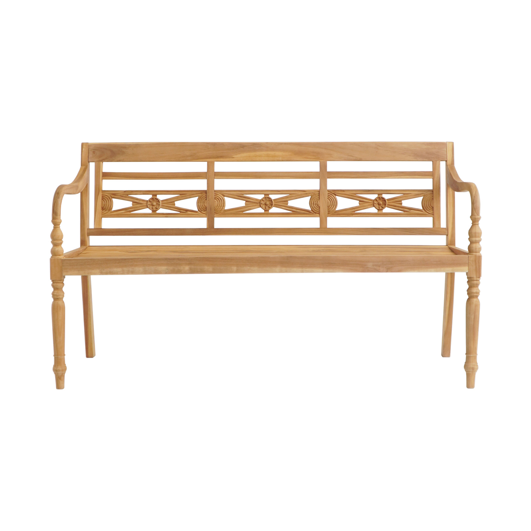 Gartenbank 3-sitzig CHRIS | Teakholz natur  | 150 cm  