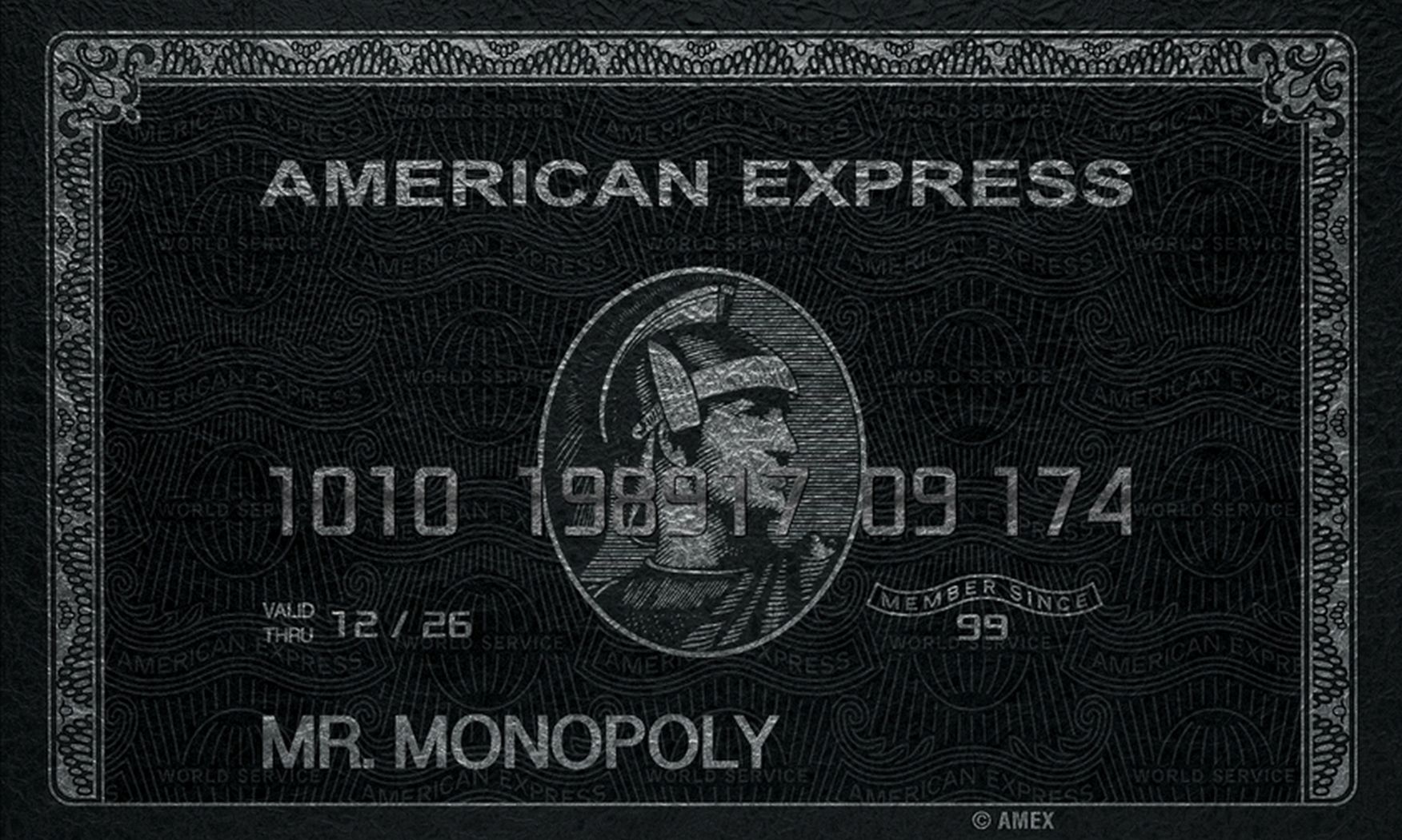 Wandbild MondiArt | AMEX MR. MONOPOLY | AluArt | M: 100 x 60 cm