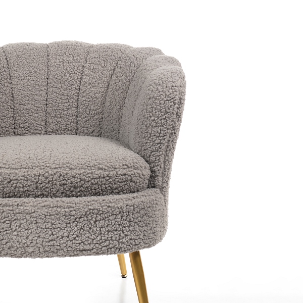 Sessel SMOOTH | Stoff grau | Metallfüße Sessel SMOOTH | Stoff grau | Metallfüße