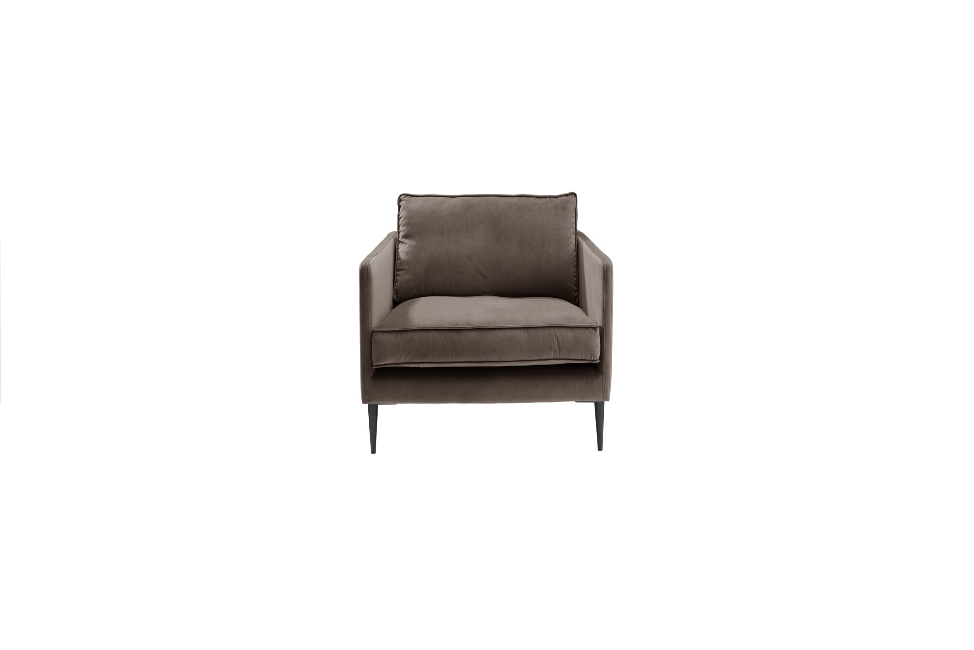 Accent-Sessel FRITZ in Samt-Velours sanftbraun, ca. 72 cm breit