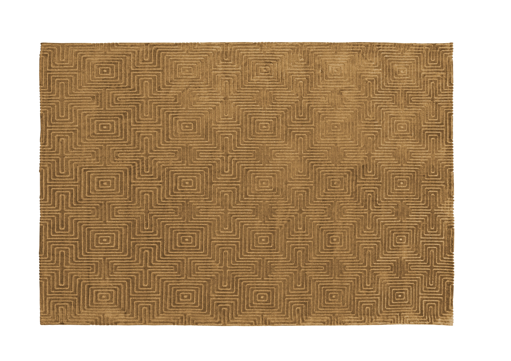 Design-Teppich LABYRINTH |  160 x 230 cm |  gelb | geometrisches Muster