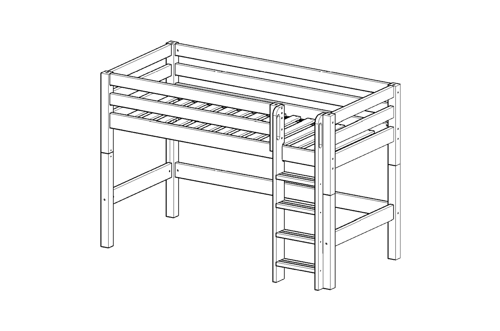 Mittelhohes Bett INFANSKIDS