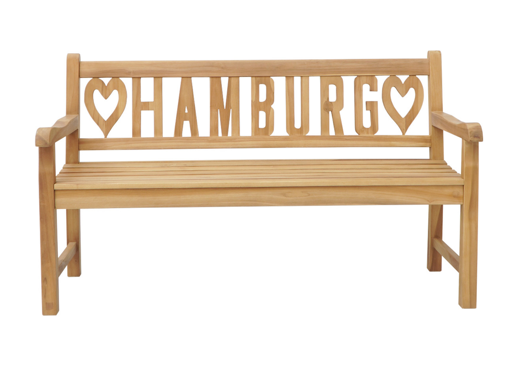 Gartenbank ♥Hamburg♥ | Teakholz | 150 cm 