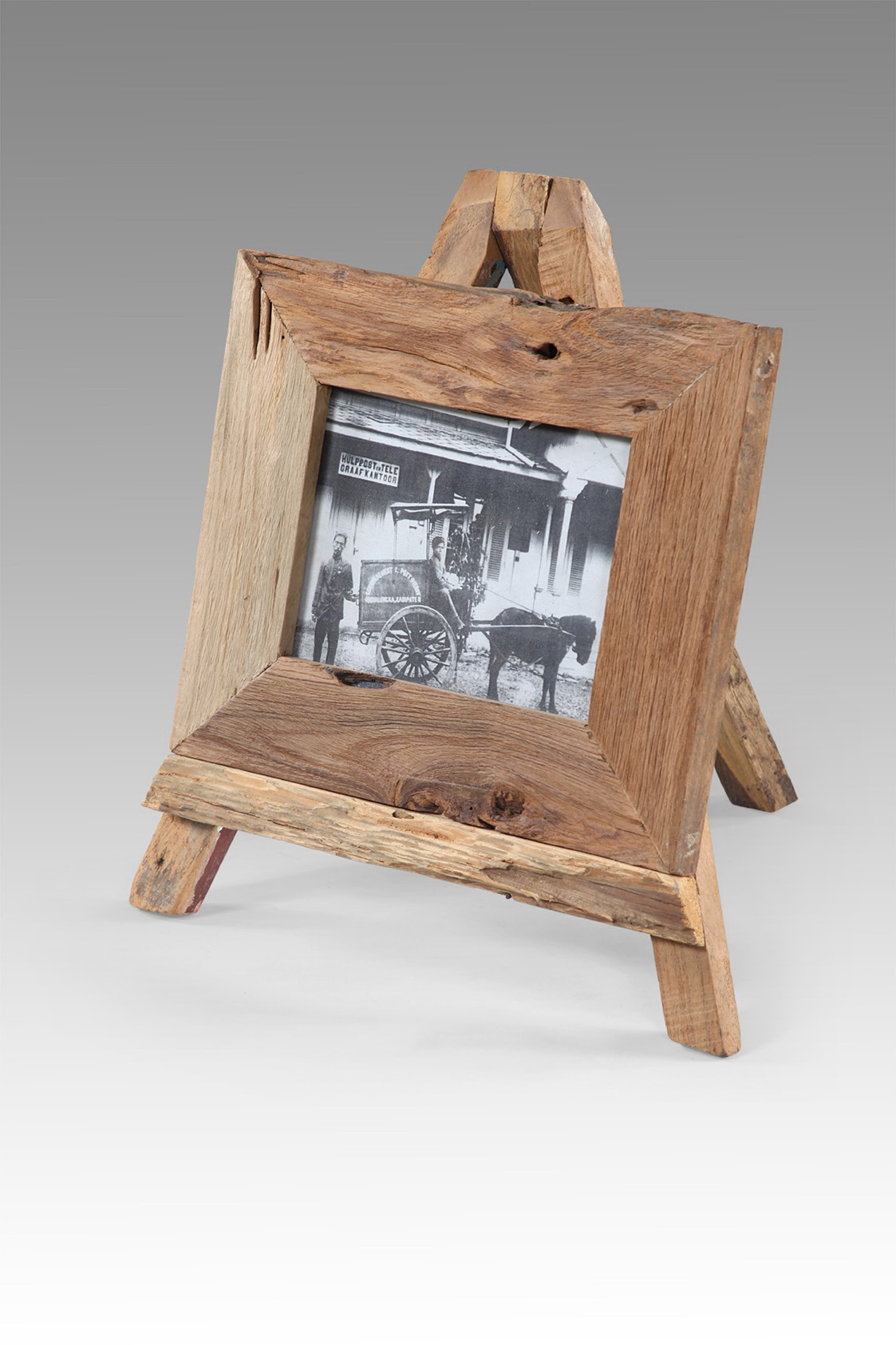Bilderrahmen STAFFELEI-M | Teakholz/Glas | ca. 30 x 25 cm