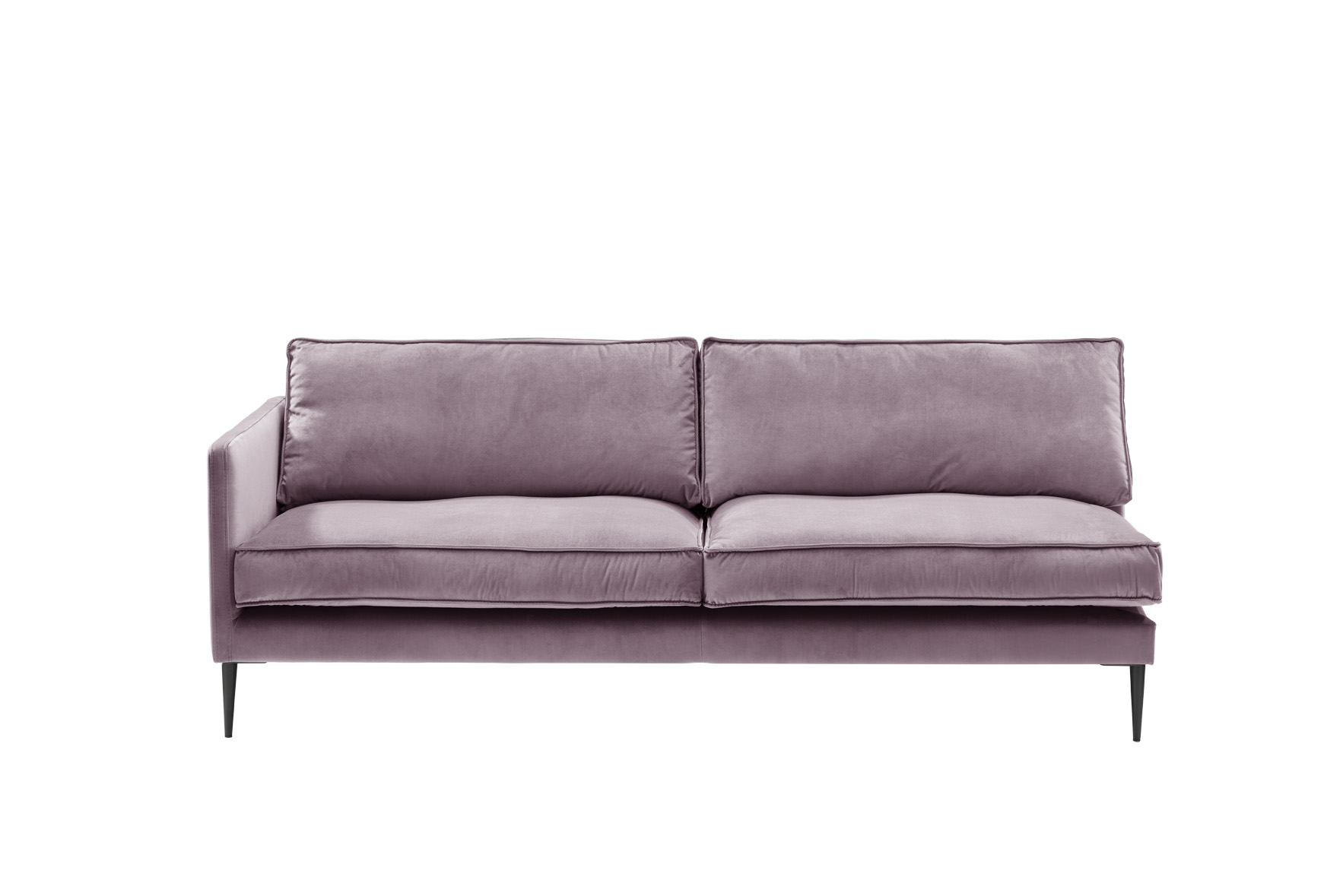 Sofa 3-sitzig mit Armlehne links FRITZ in Samt-Velours taupe, ca. 203 cm breit