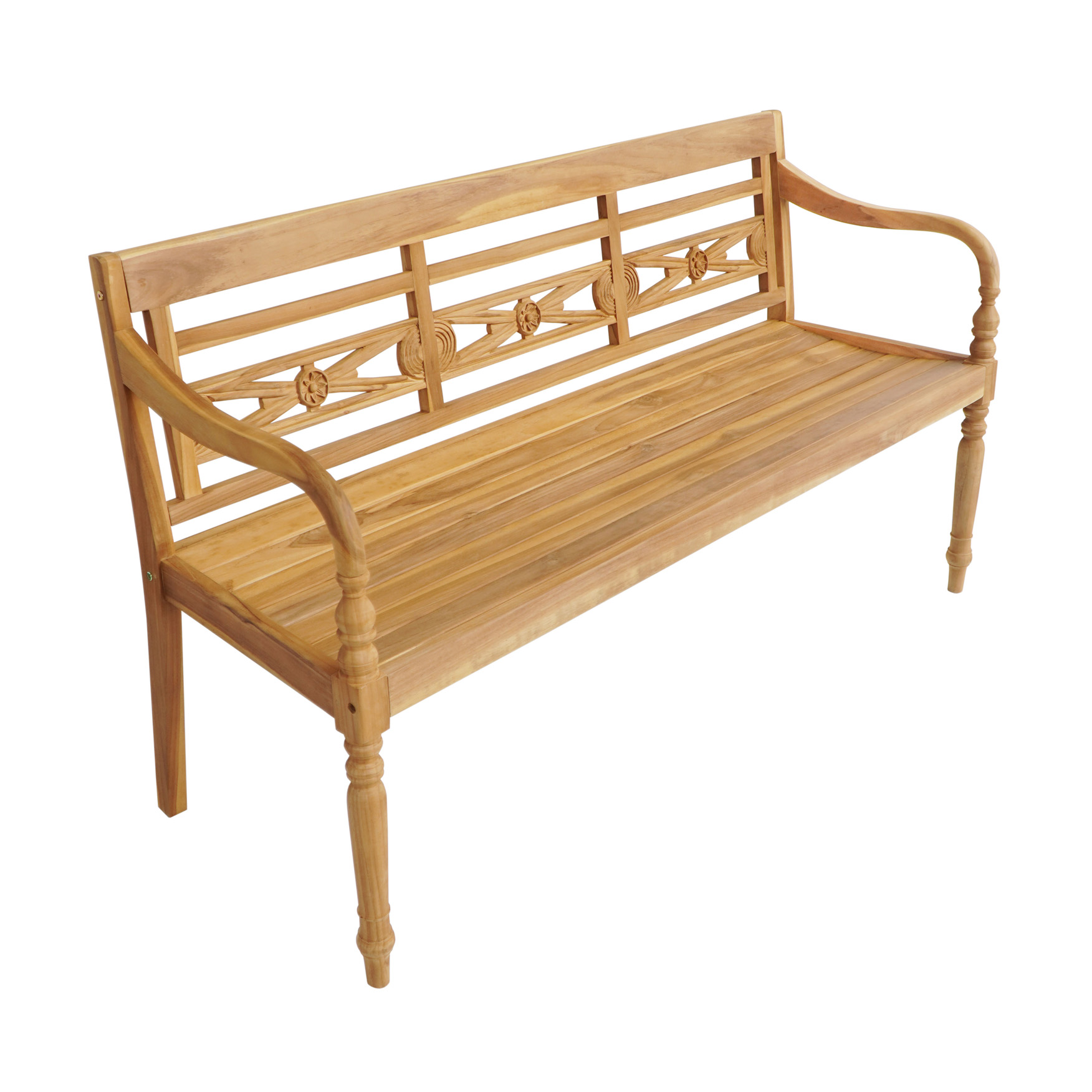 Gartenbank 3-sitzig CHRIS | Teakholz natur  | 150 cm  