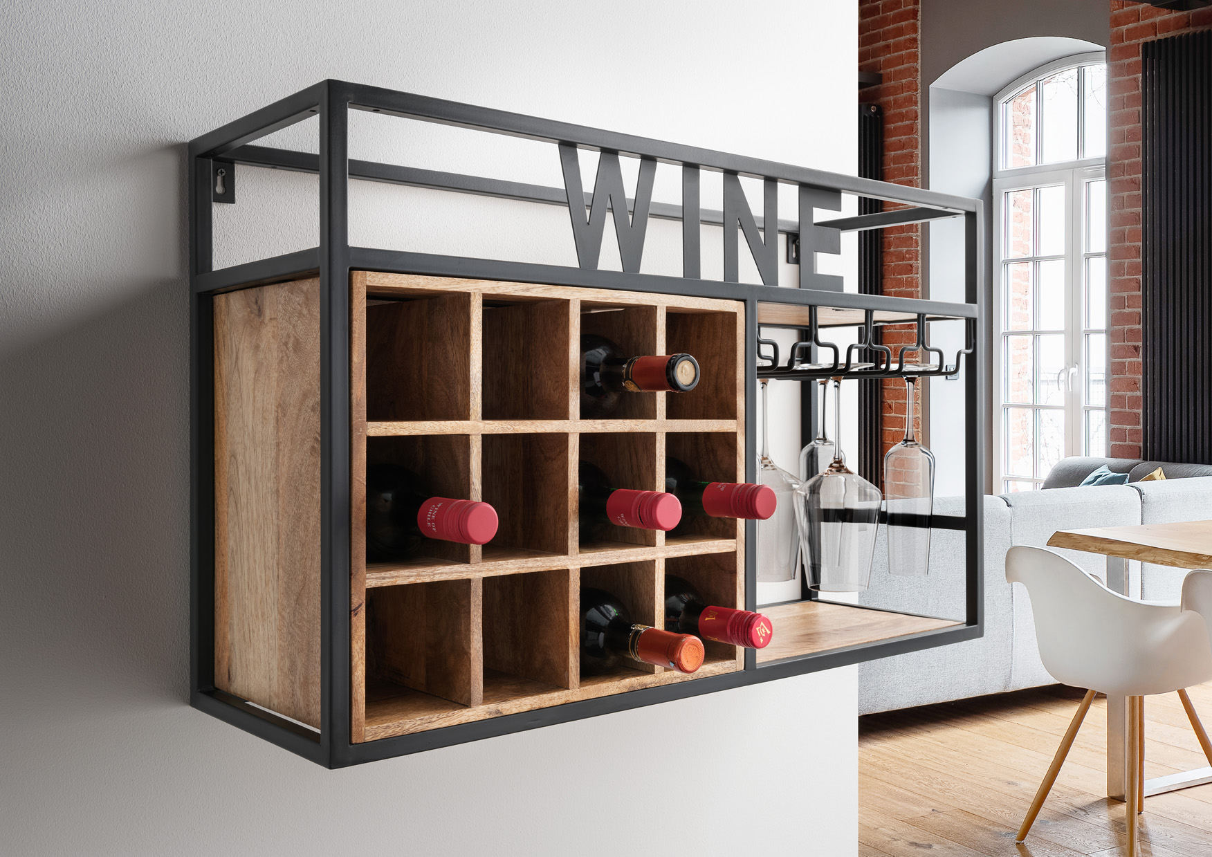 Weinregal VINO-1 | hängend | 6 Flaschen