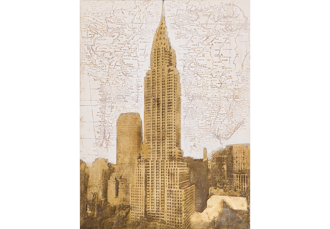 Relief-Wandbild Empire State Building