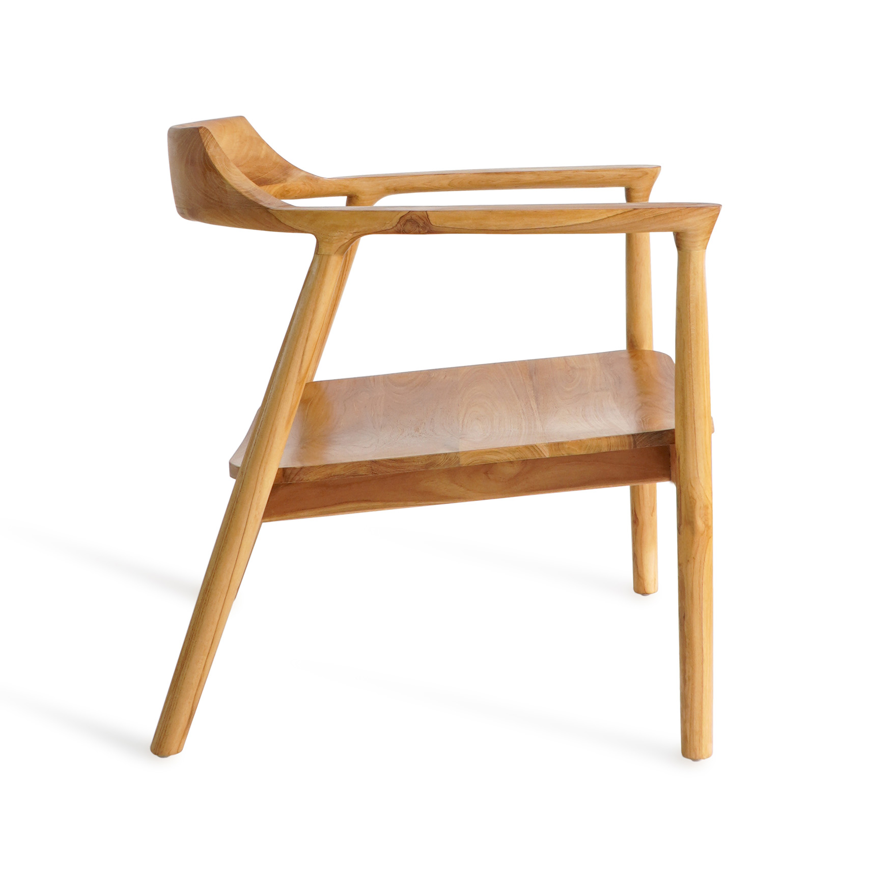 Loungsessel DESIGN-1 | Teak massiv | Polstersitz beige