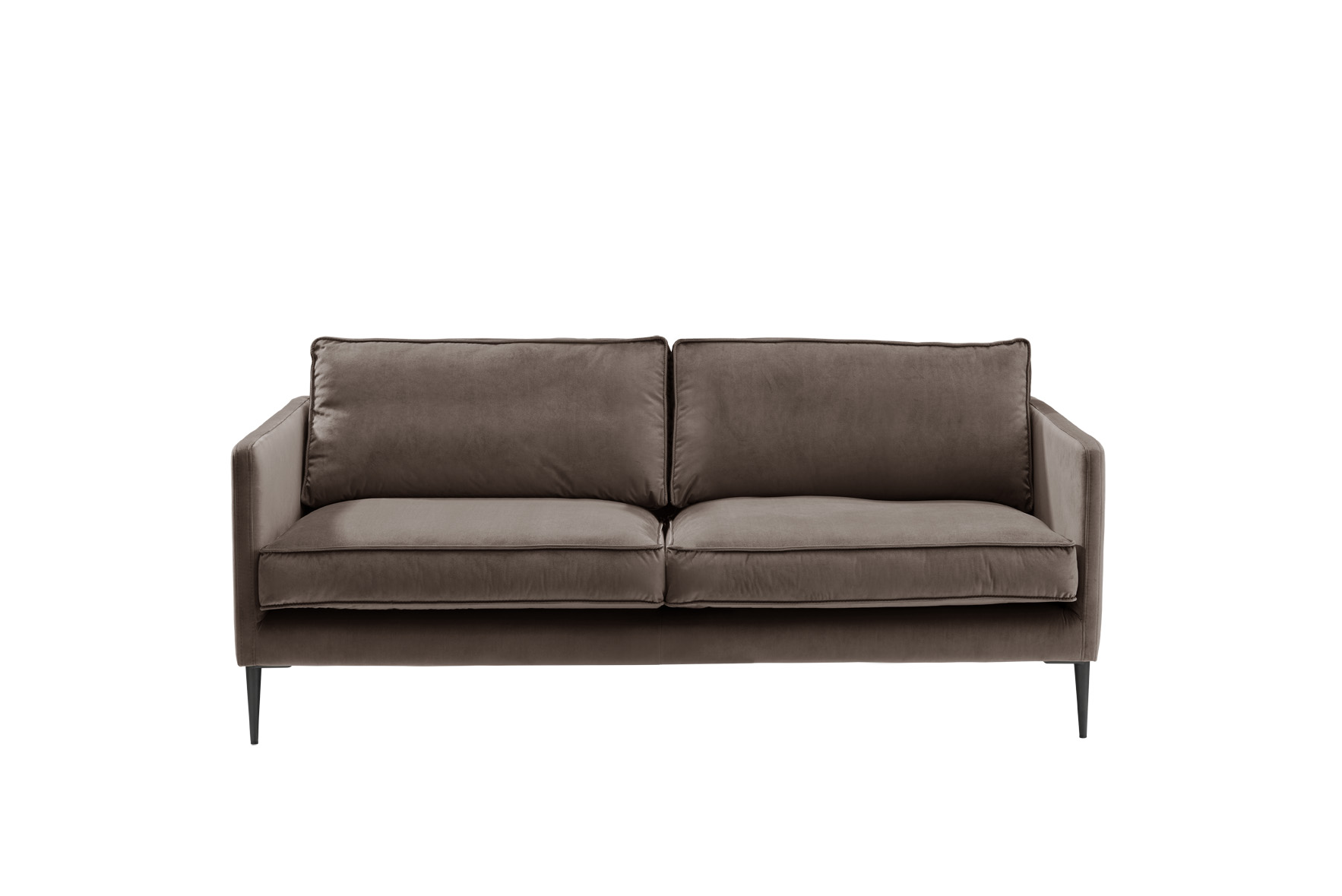 Sofa 2,5-sitzig FRITZ in Samt-Velours sanftbraun, ca. 180 cm breit