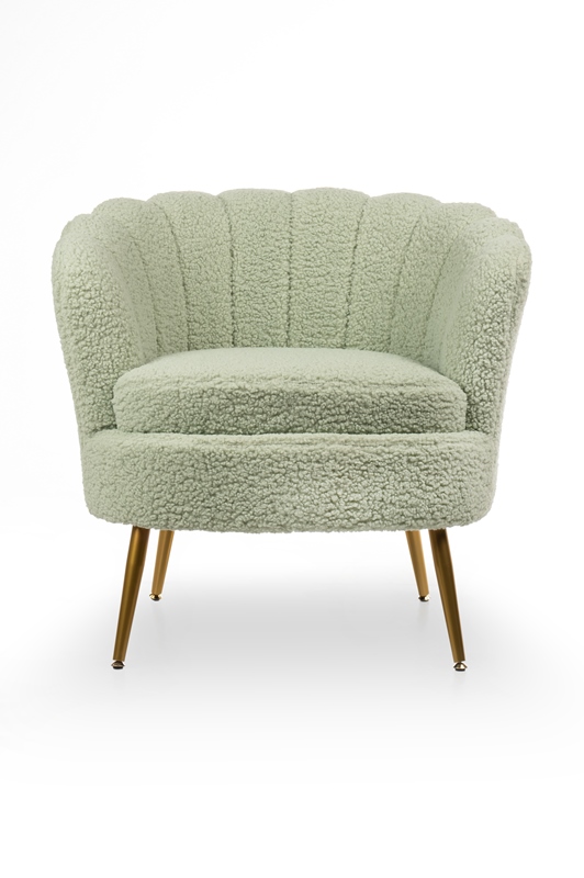 Sessel SMOOTH | Stoff smaragdgrün | Metallfüße