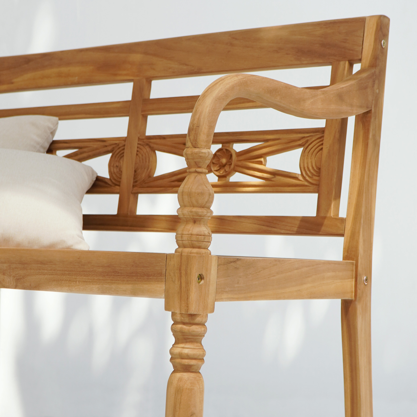 Gartenbank 3-sitzig CHRIS | Teakholz natur  | 150 cm  