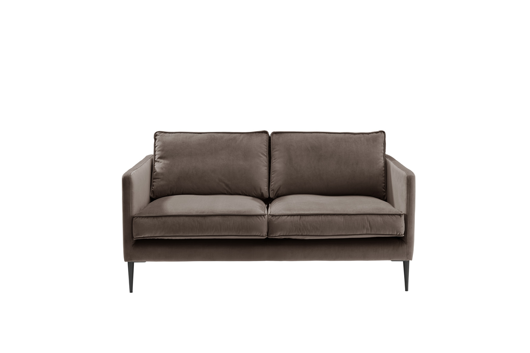 Sofa 2-sitzig FRITZ in Samt-Velours sanftbraun, ca. 150 cm breit