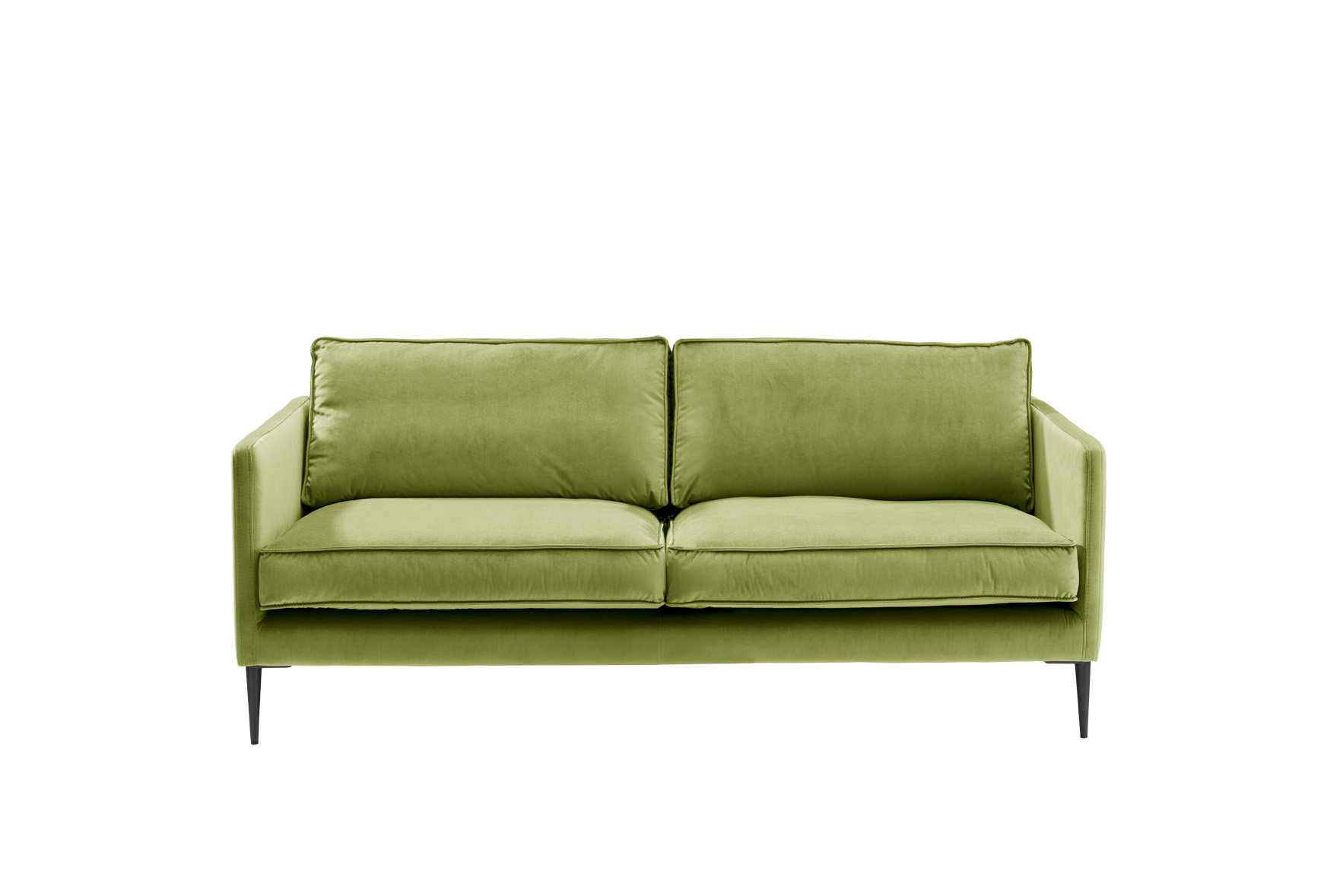 Sofa 2,5-sitzig FRITZ in Samt-Velours huntergrün, ca. 180 cm breit
