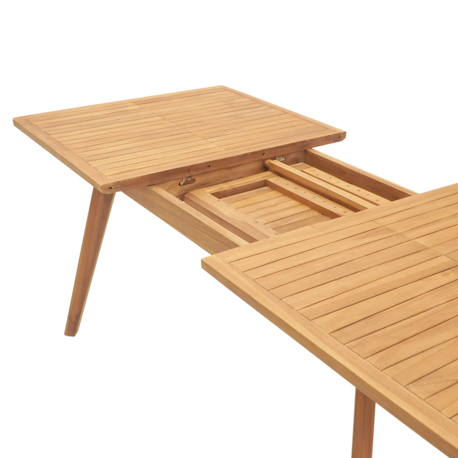 Garten-Esstisch TAMBORA | Teak massiv| ausziehbar | 180(240)x90 cm  