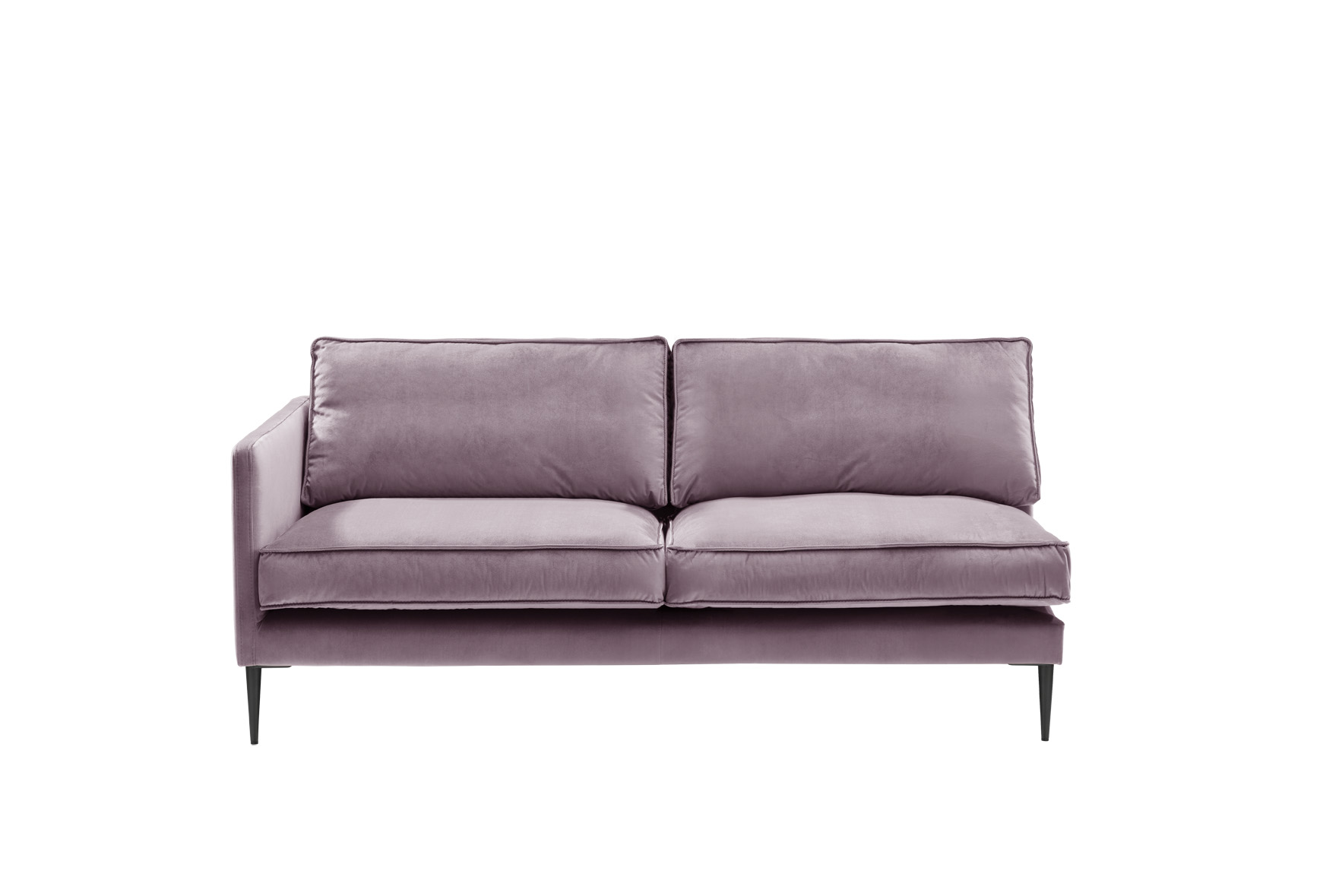 Sofa 2,5-sitzig mit Armlehne links FRITZ in Samt-Velours taupe, ca. 173 cm breit