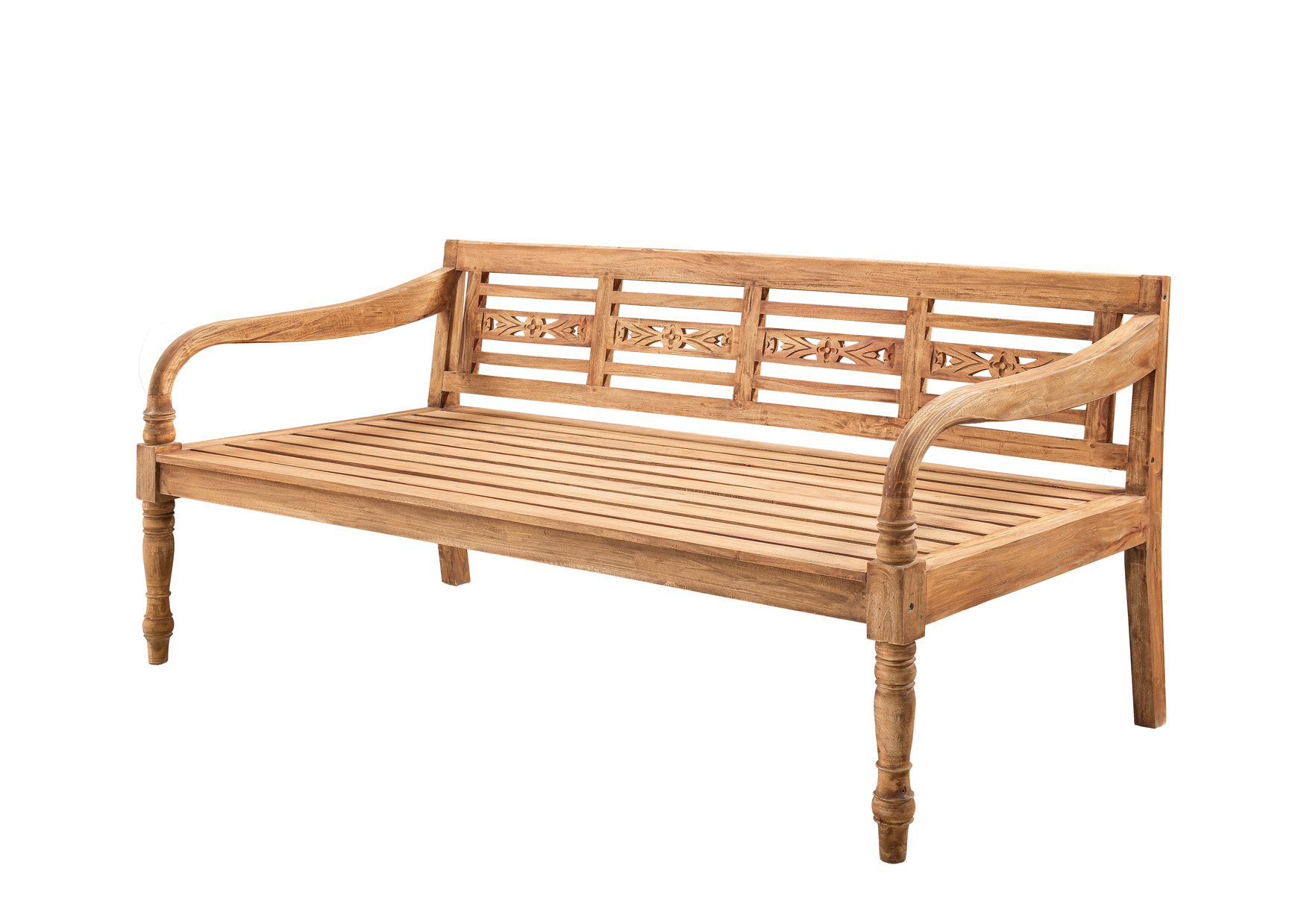 Daybed SILENCE | Holz antik natur | mit Polstern