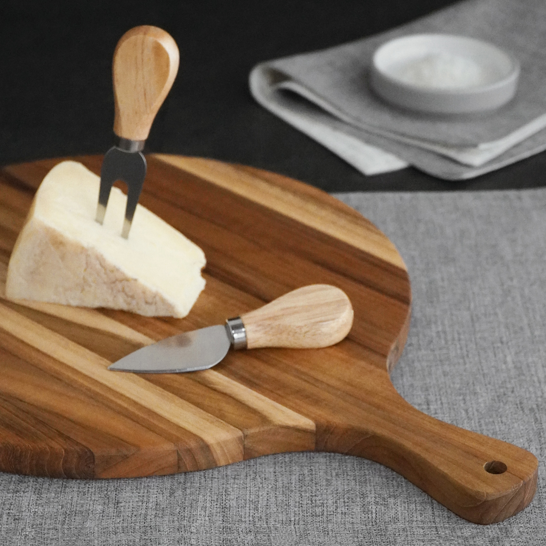 Servierbrett PIZZA | Teakholz | rund | 40 x 30 cm Servierbrett PIZZA | Teakholz | rund | 40 x 30 cm