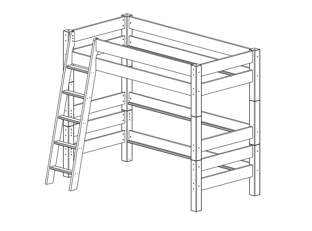 Hochbett, Abenteuerbett, Spielbett TOBYKIDS