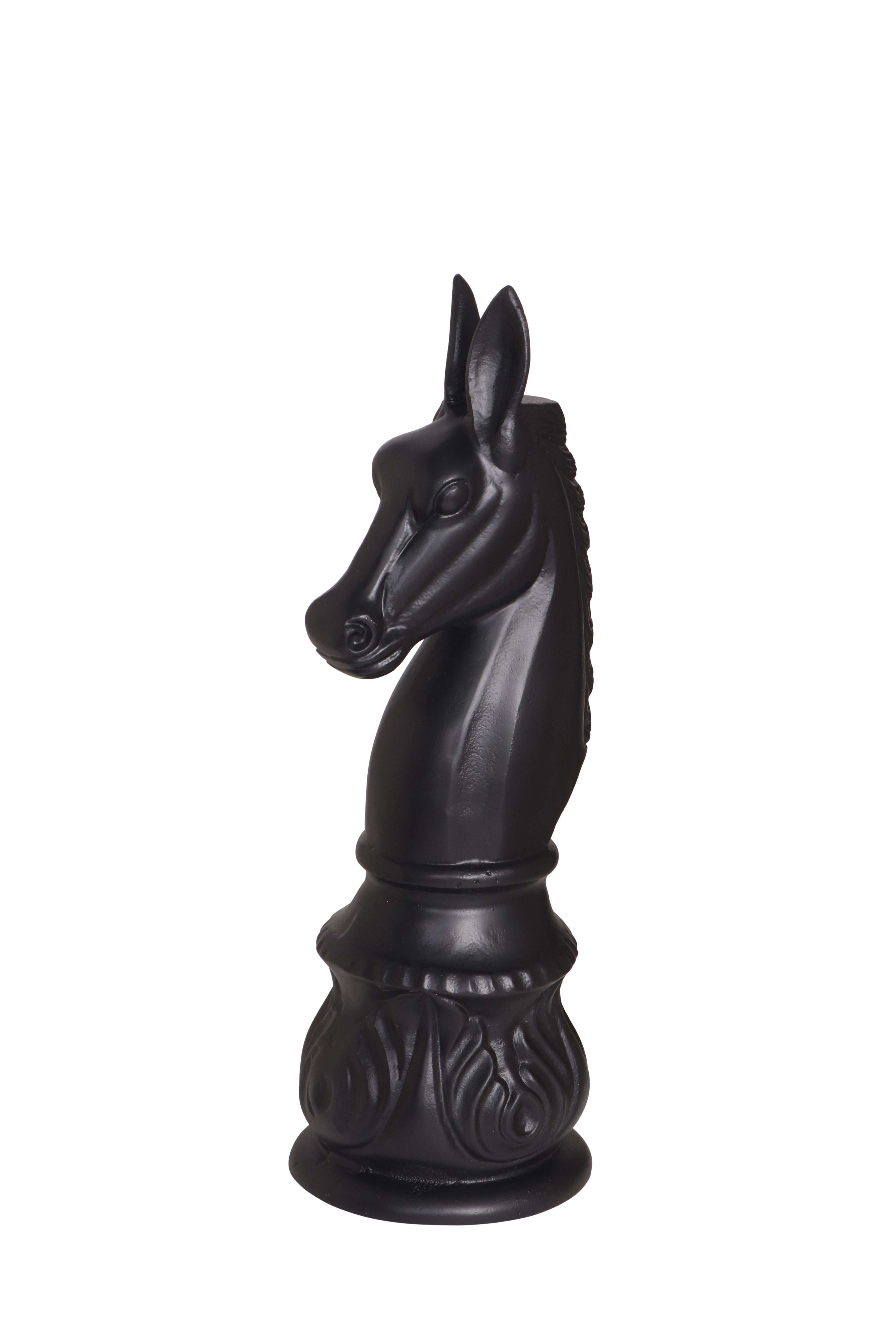 Deko-Pferd HORSE als Skulptur für Pferdliebhaber | Höhe 59 cm | Metall vintage matt-schwarz