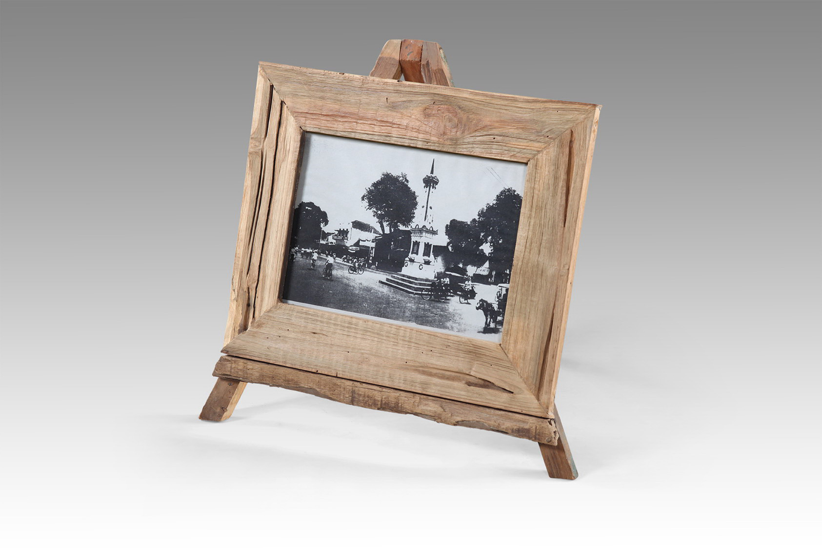 Bilderrahmen STAFFELEI-L | Teakholz/Glas | ca. 44 x 35 cm