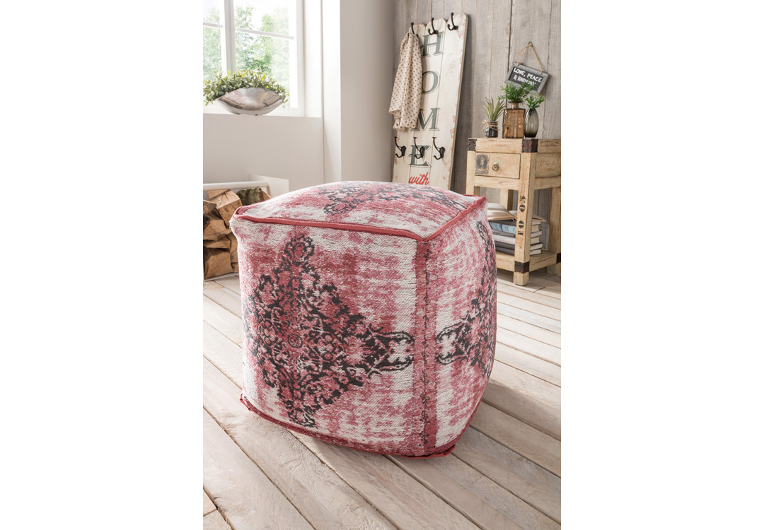Vintage-Sitzhocker pink ANTIQUITY
