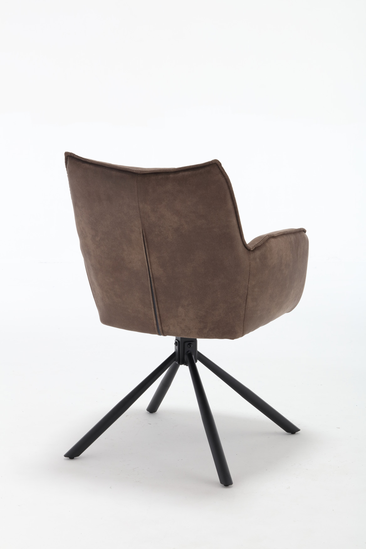 Design-Stuhl MCAS-1 | Federkern | drehbar | Wildlederoptik braun