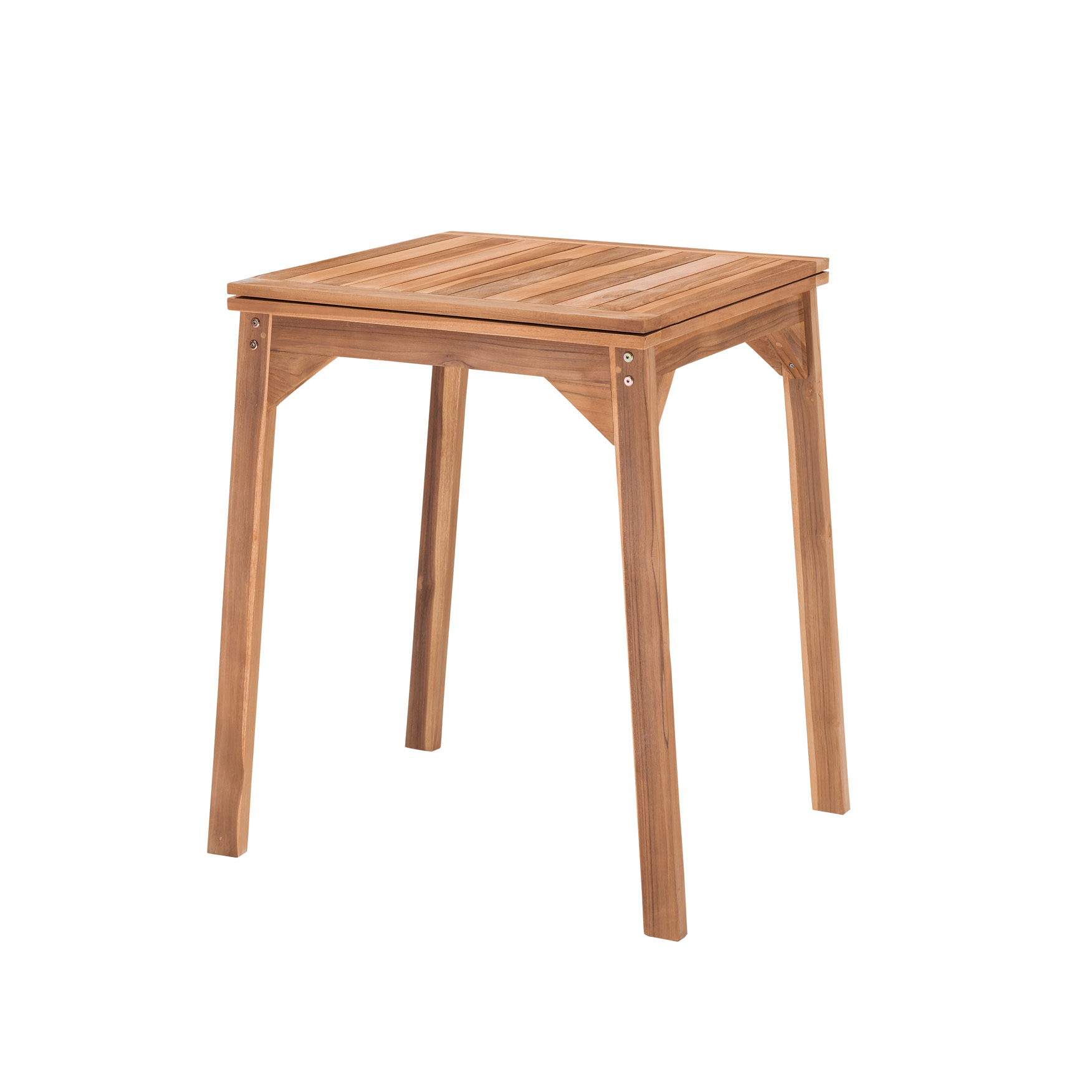 Garten-Esstisch AUFKLAPP-S | Teakholz massiv | 60(120)x60 cm Garten-Esstisch AUFKLAPP-S | Teakholz massiv | 60(120)x60 cm