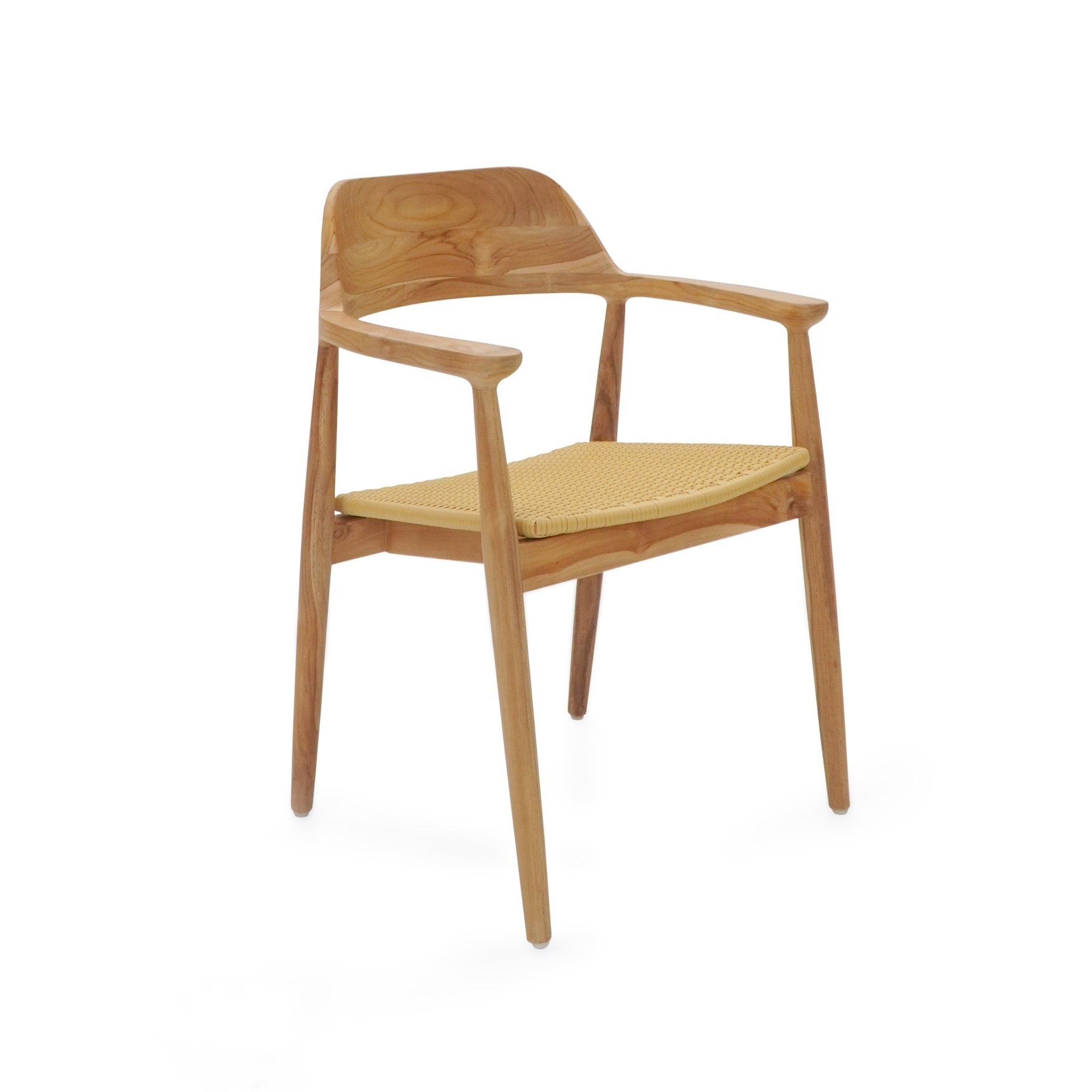 Gartenstuhl KENNEDY | Teakholz | Poly-Rattan natur