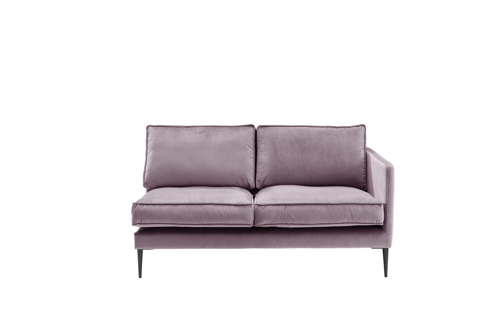 Sofa 2-sitzig mit Armlehne rechts FRITZ in Samt-Velours taupe, ca. 143 cm breit