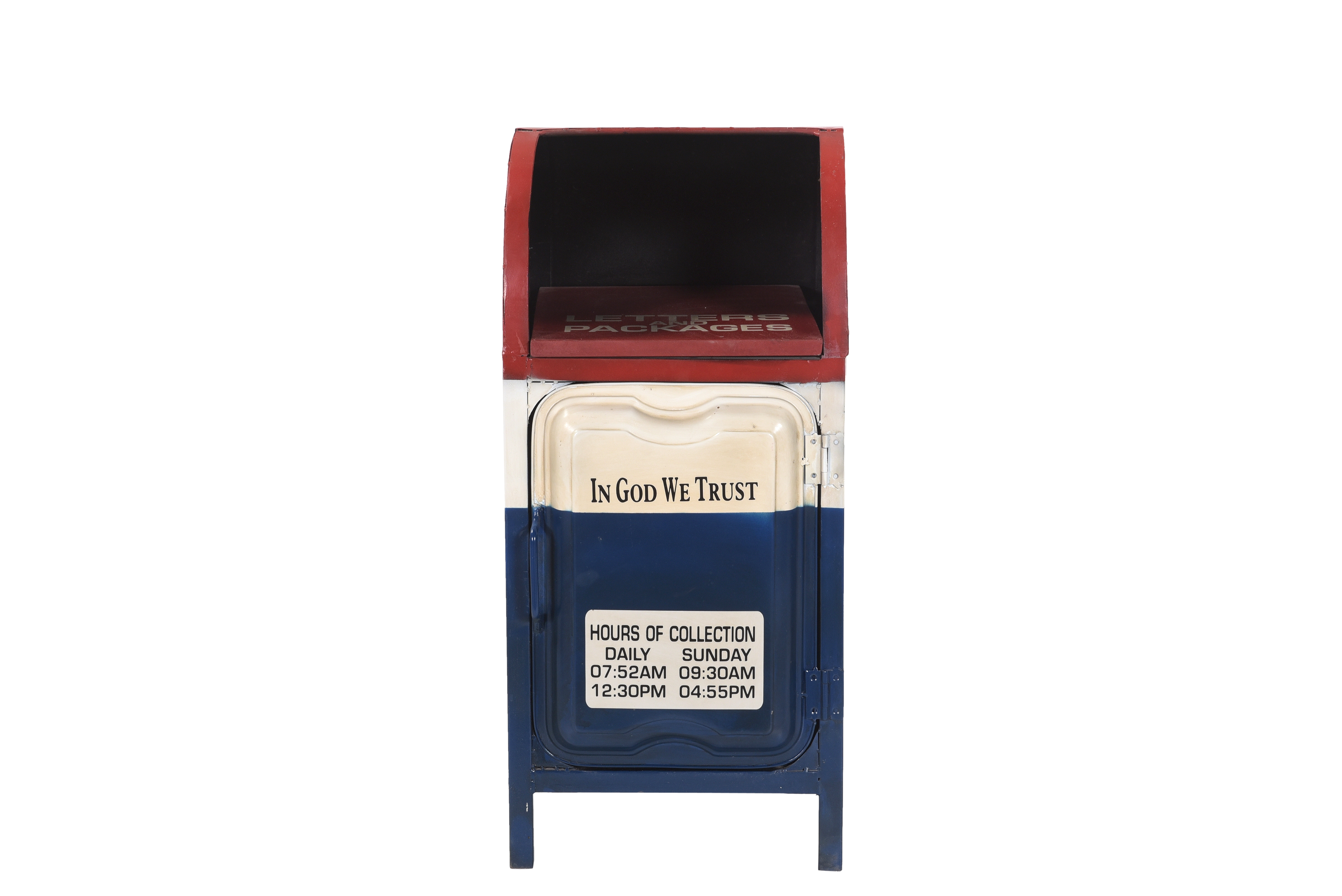 Beistelltisch | Nachttisch  US-POSTBOX | mit 1 Tür | Metall | 34 cm Breit