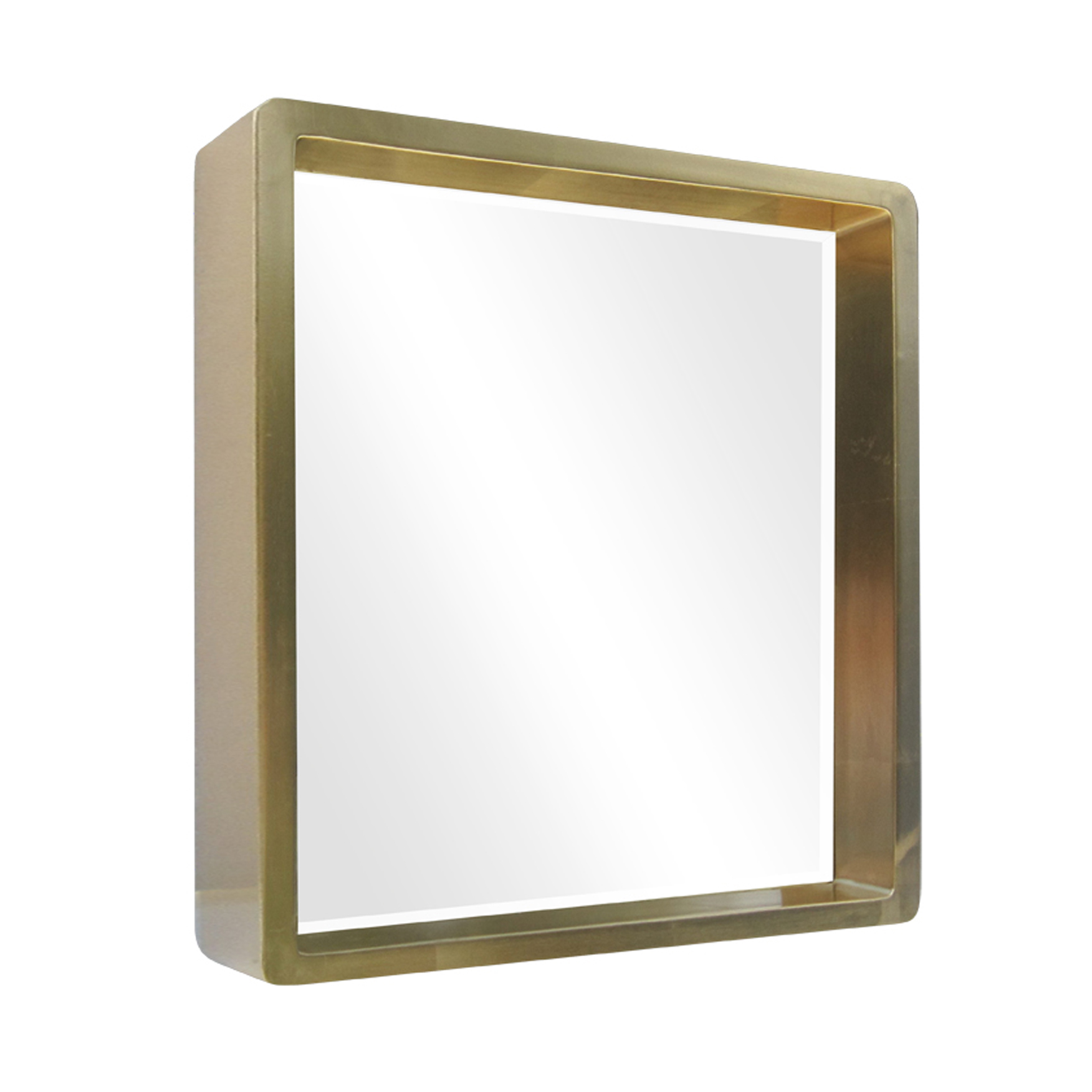 Spiegel MondiArt | MANDY | mit goldenem Rahmen | 40 x 40 cm