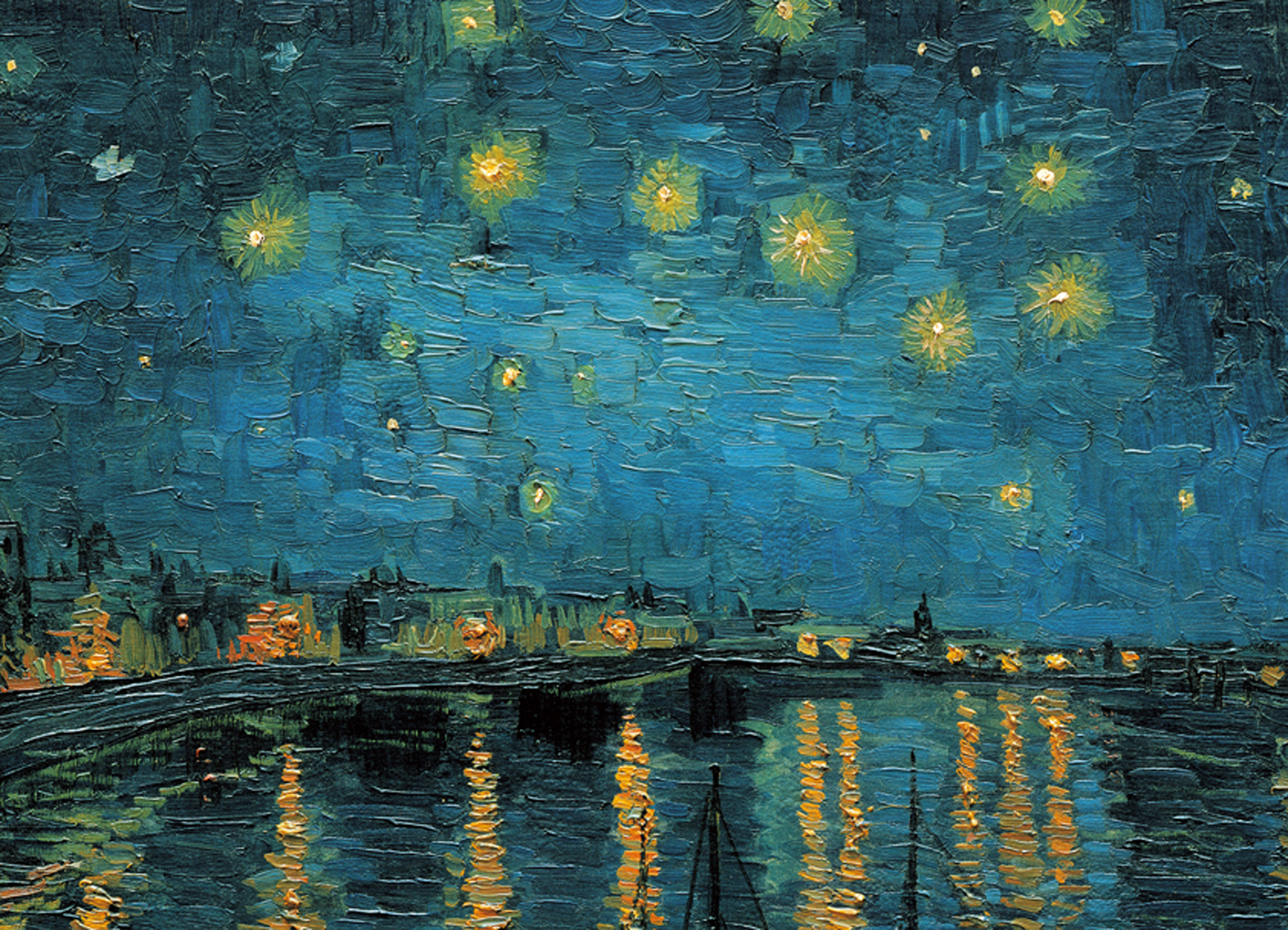 Wandtextil MondiArt | STARRY NIGHT OVER THE RHONE | L: 132 x 190 cm