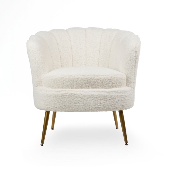 Sessel SMOOTH | Stoff Ivory  | Metallfüße