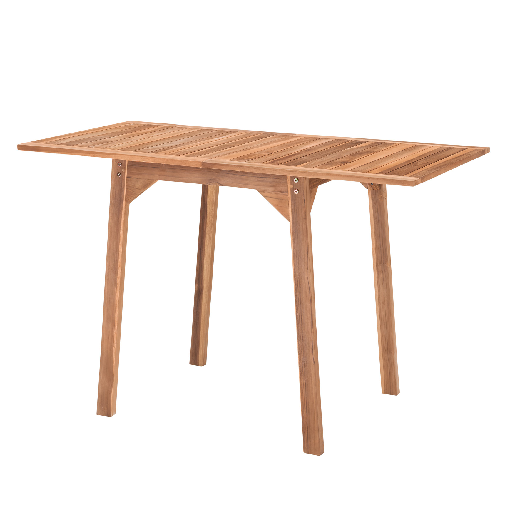 Garten-Esstisch AUFKLAPP-S | Teakholz massiv | 60(120)x60 cm Garten-Esstisch AUFKLAPP-S | Teakholz massiv | 60(120)x60 cm