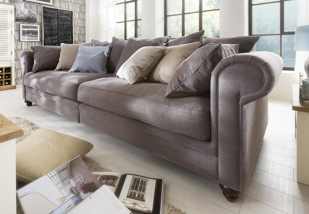 Sofa 4-sitzig (Stoff Ranch 123 Espresso)