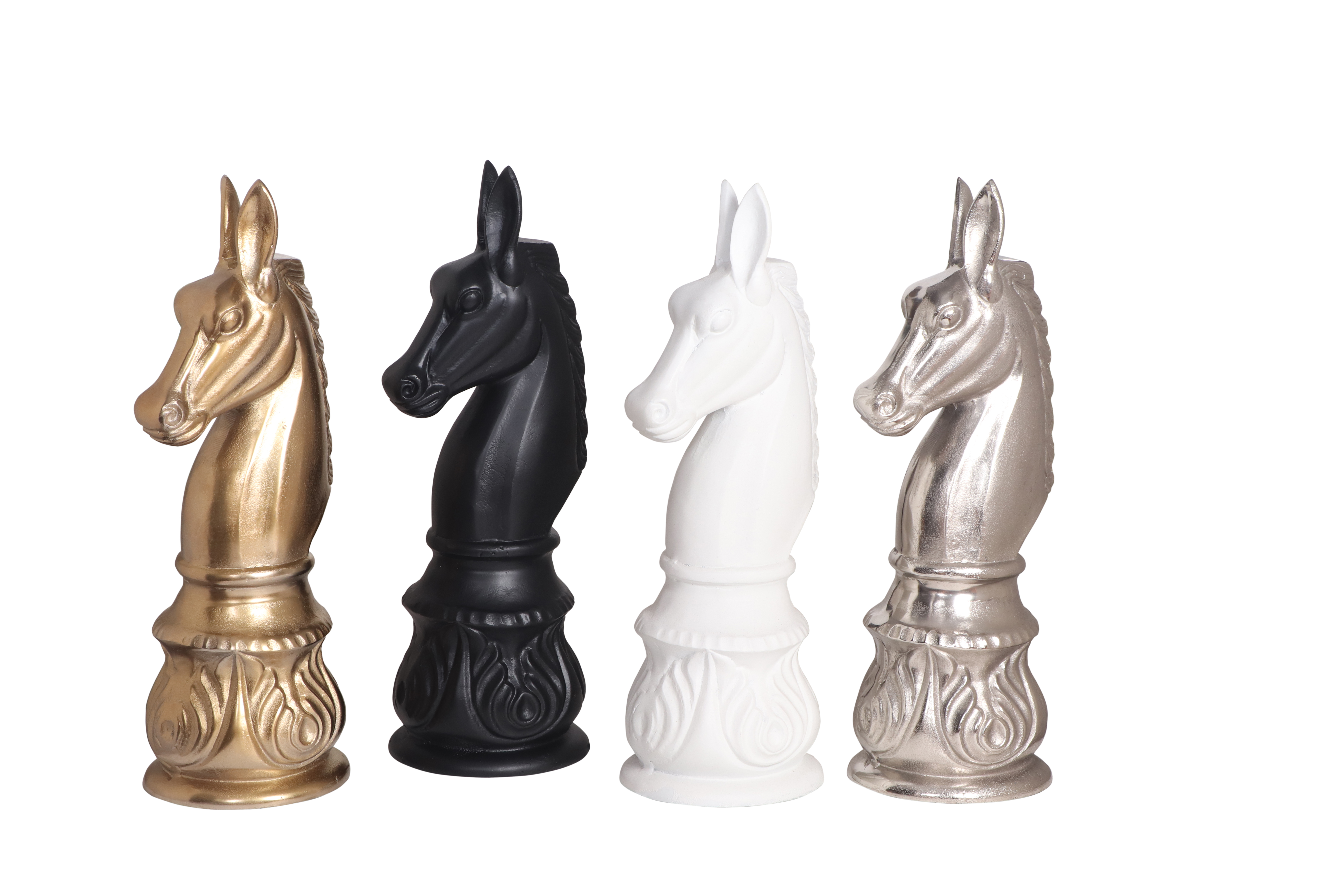 Deko-Pferd HORSE als Skulptur für Pferdliebhaber | Höhe 59 cm | Metall vintage matt-schwarz