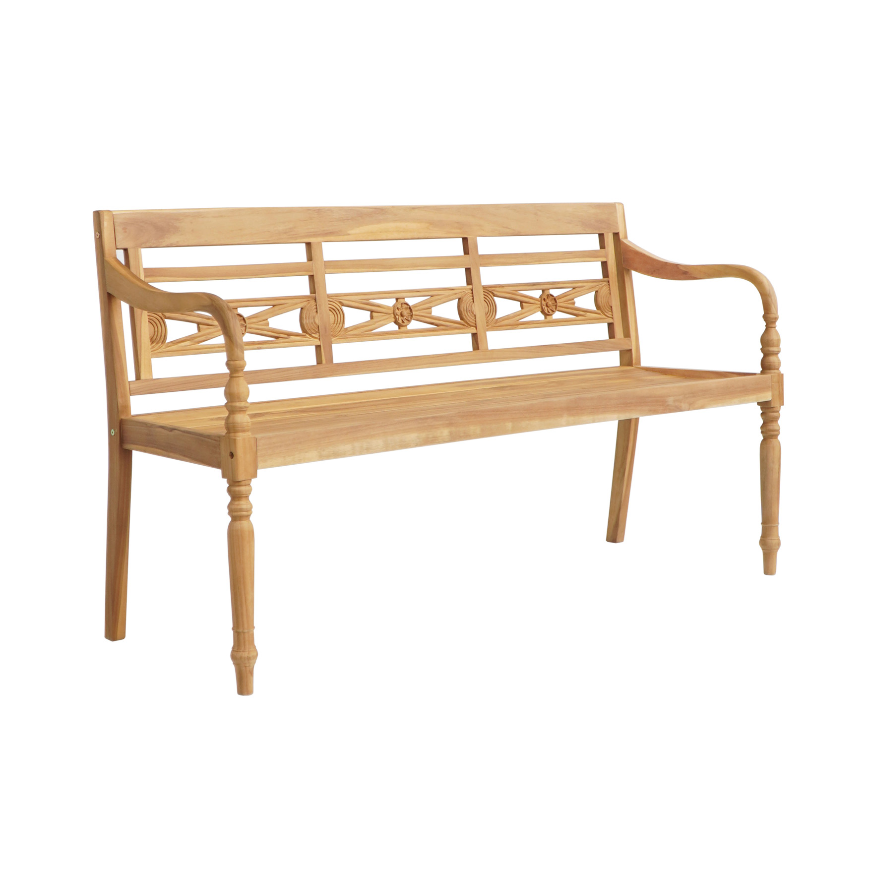 Gartenbank 3-sitzig CHRIS | Teakholz natur  | 150 cm  