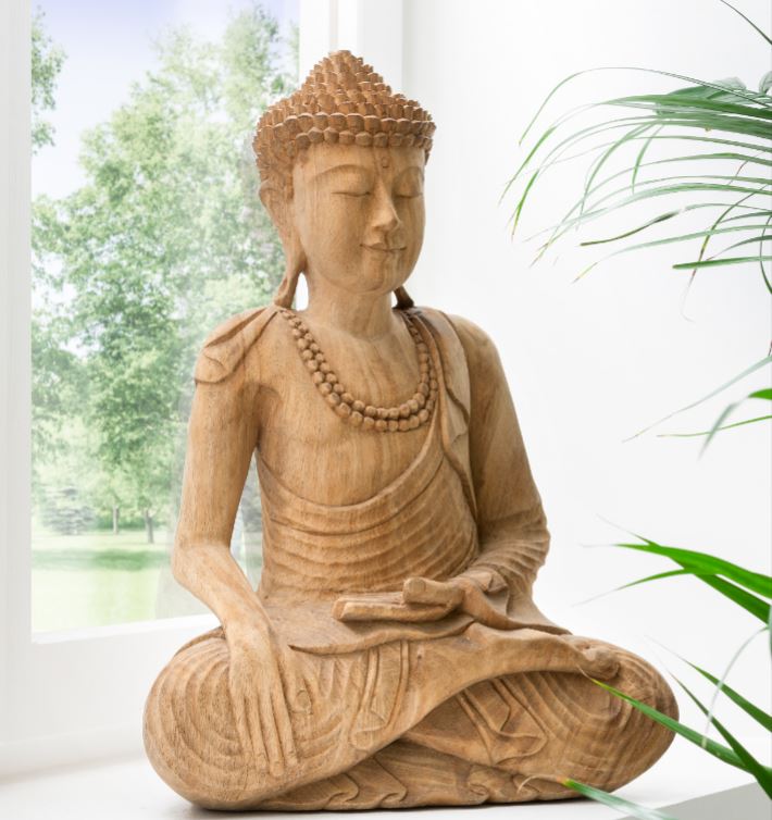 Buddha-Figur aus Holz