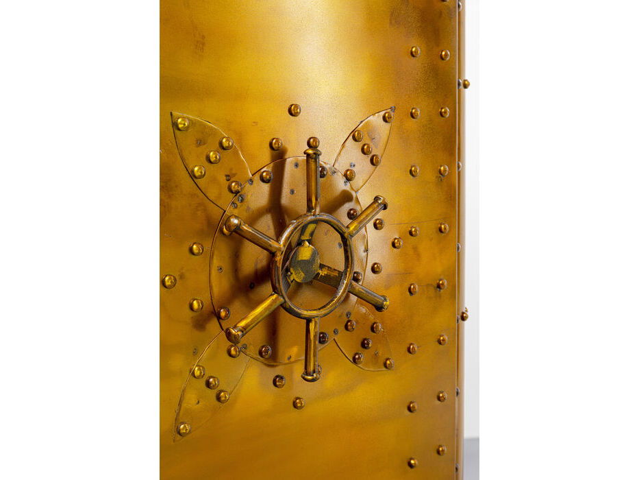 Schrank SAFE | Metall vintage gold | mit Regaleinteilung | BH: ca. 66 x 152 cm
