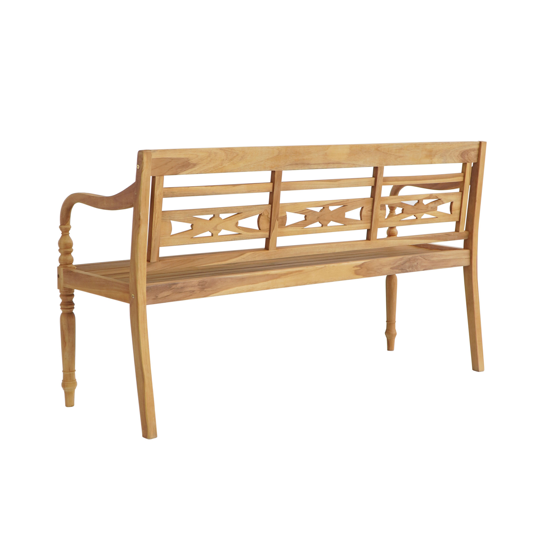 Gartenbank 3-sitzig CHRIS | Teakholz natur  | 150 cm  