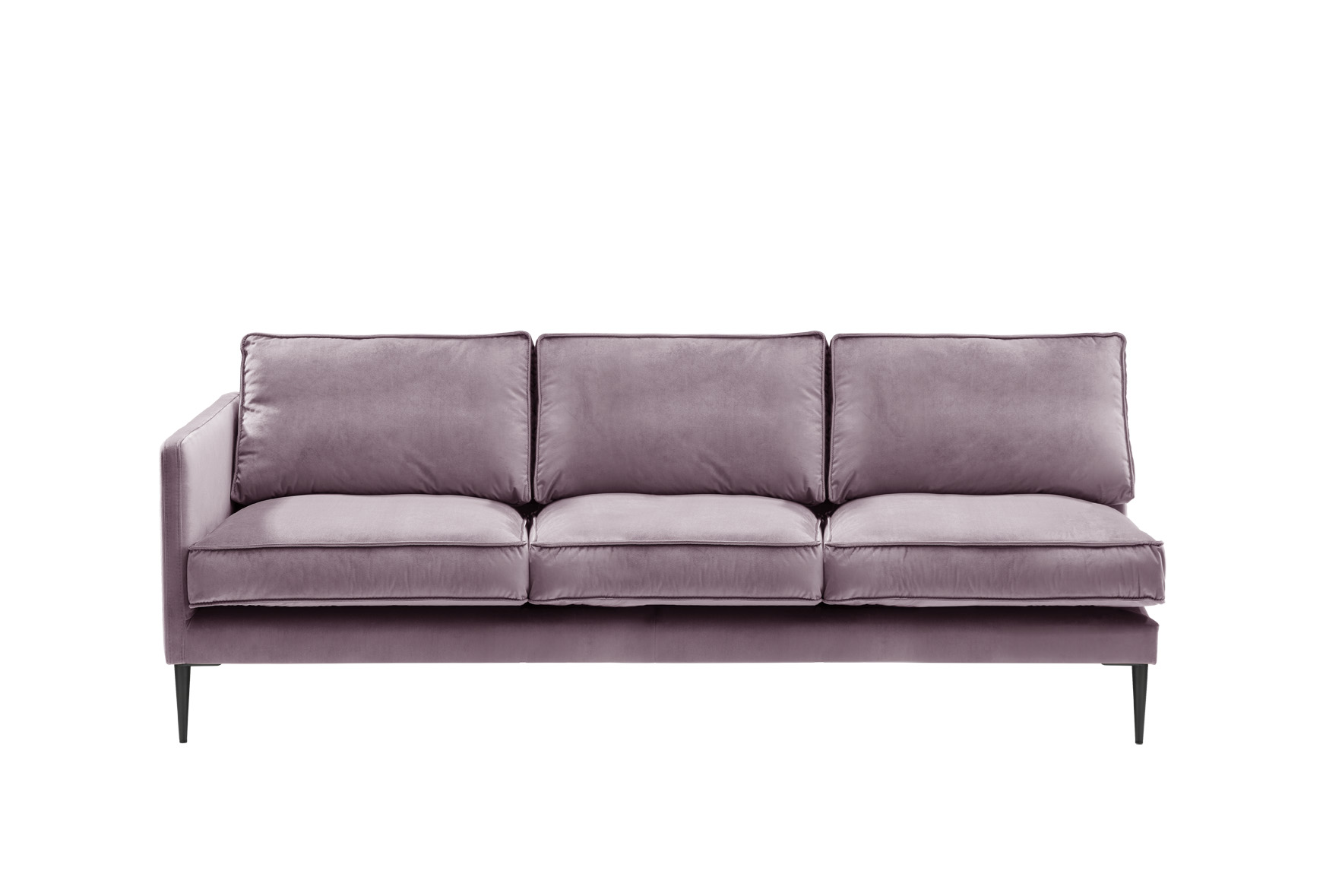 Sofa 4-sitzig mit Armlehne links FRITZ in Samt-Velours taupe, ca. 247 cm breit