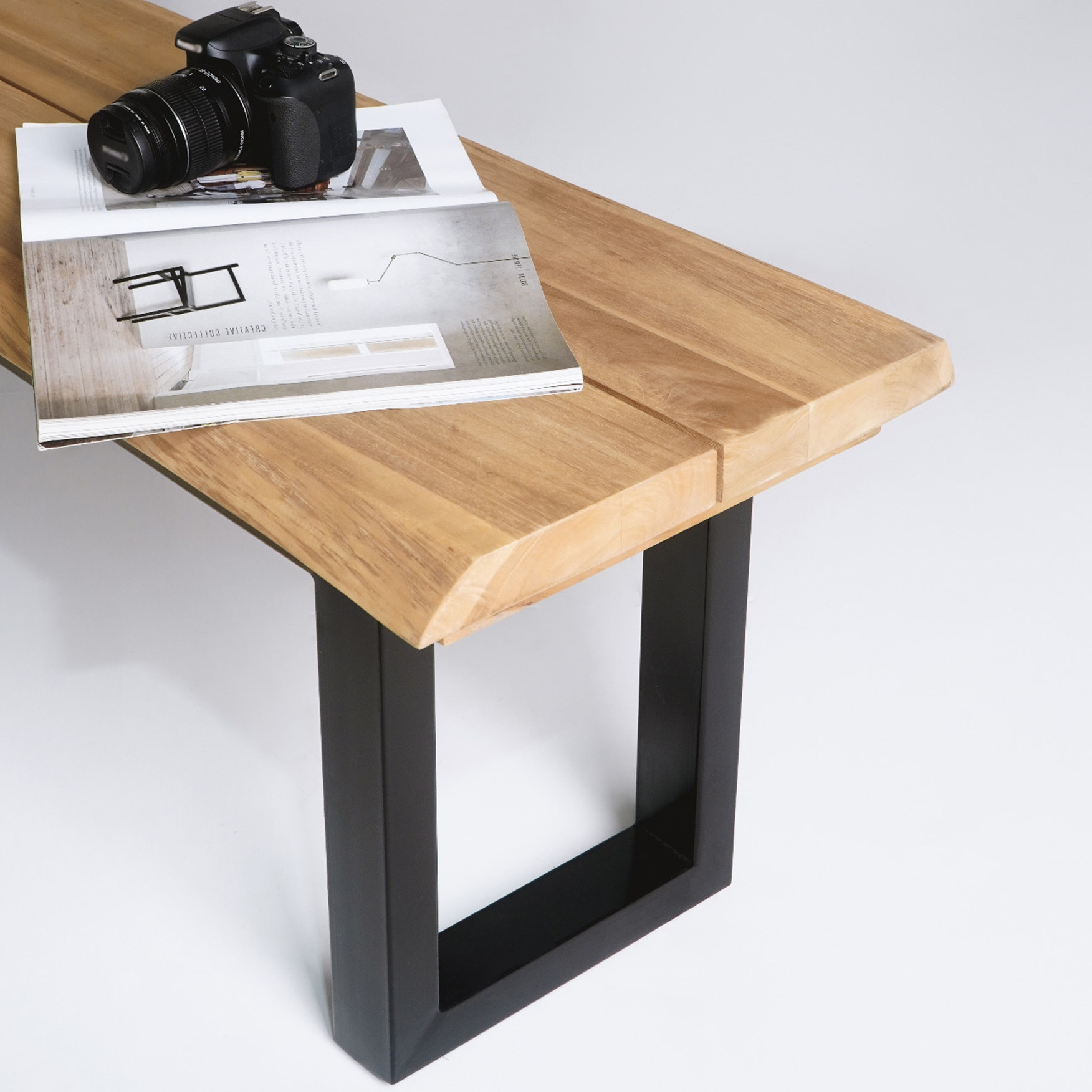 Garten-Sitzbank BAUMKANTE | Teakholz massiv | 170 cm