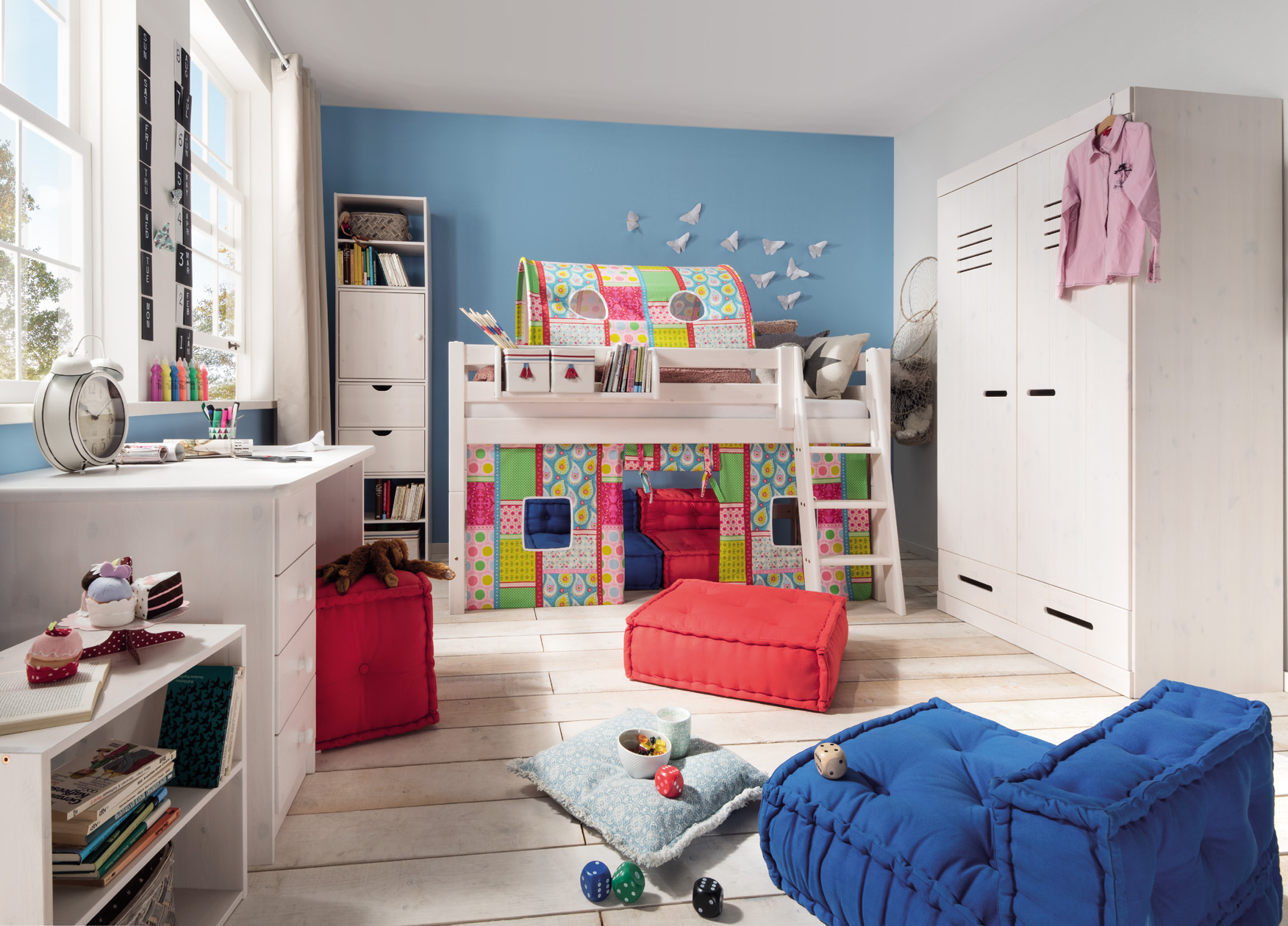 Kleiderschrank 2-türig mit 2 Schubladen INFANSKIDS & TOBYKIDS