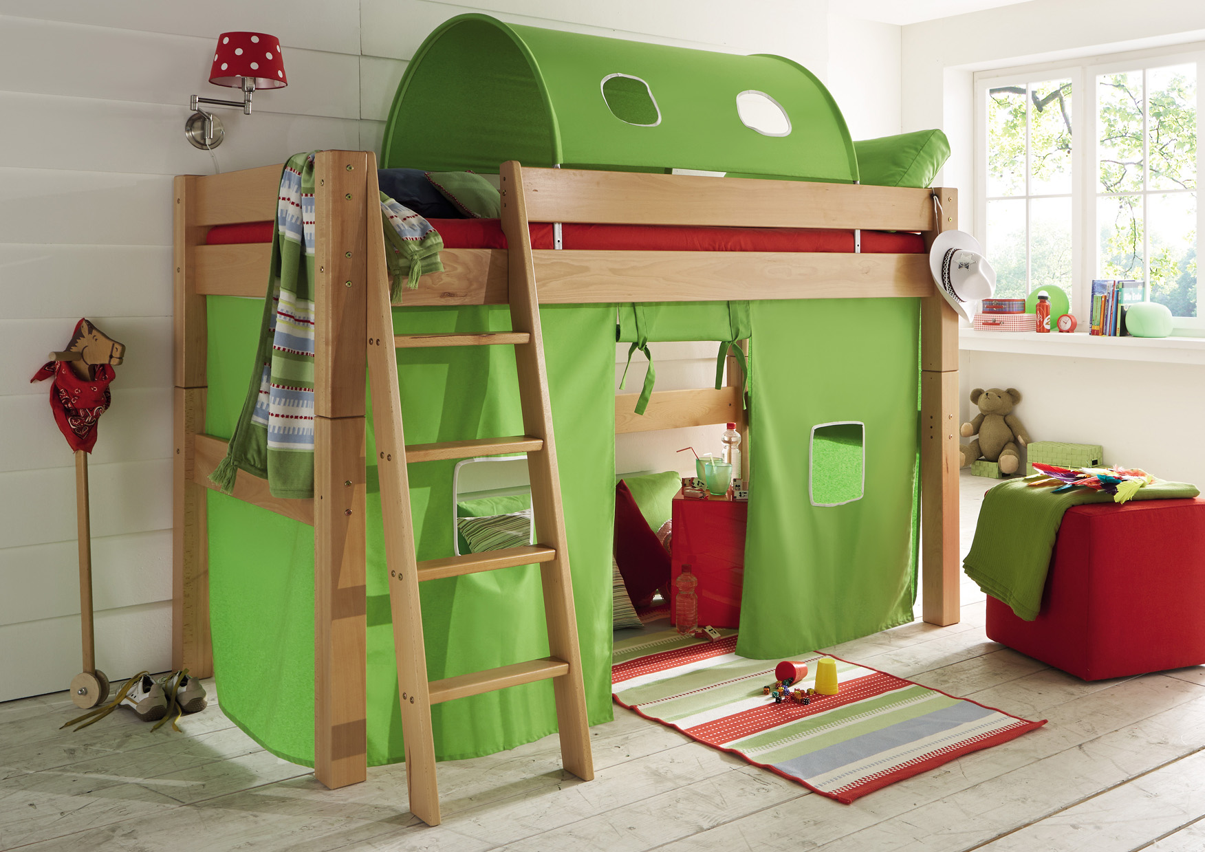 Mittelhochbett, Abenteuerbett, Spielbett TOBYKIDS
