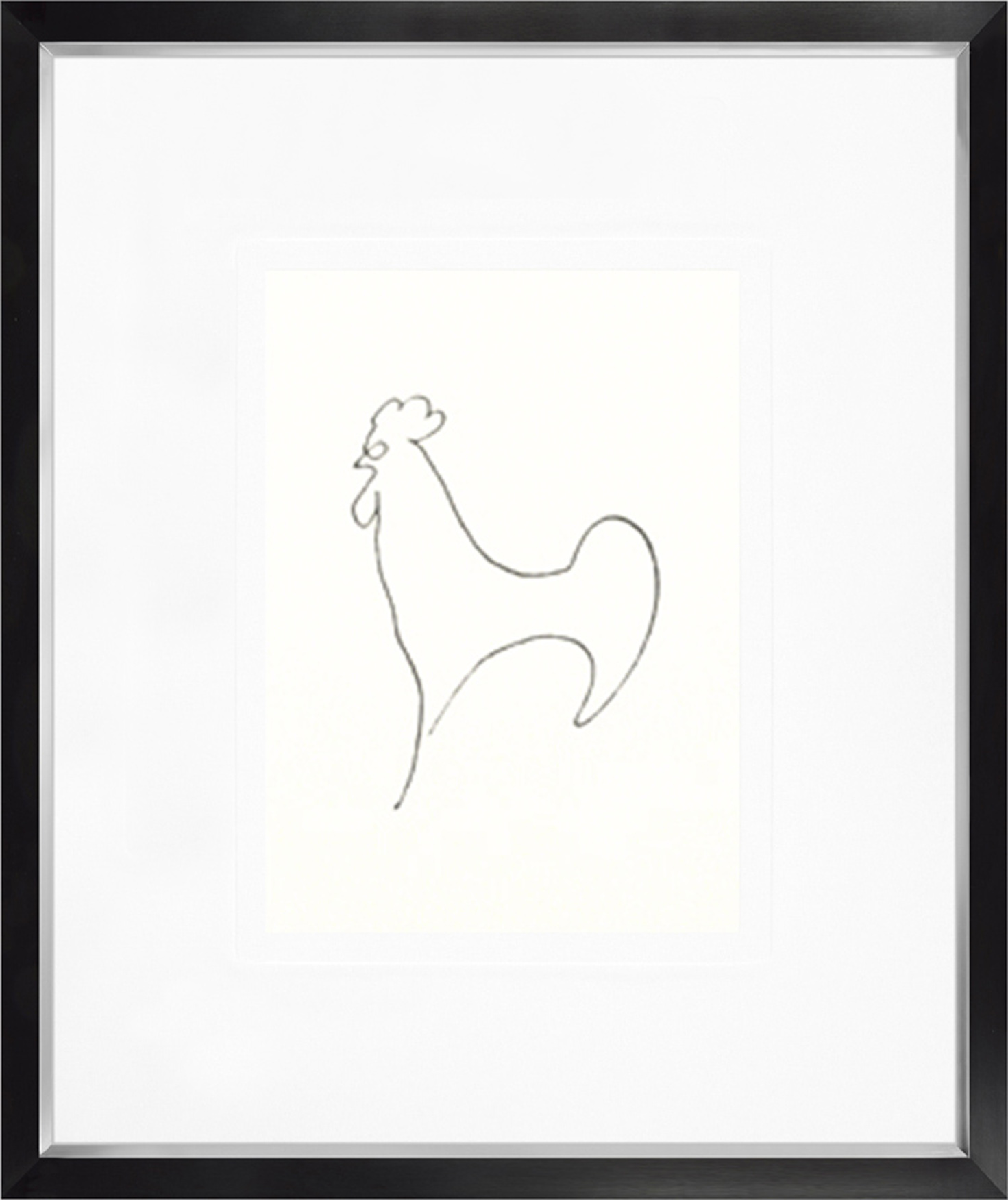 Wandbild MondiArt | LE COQ | Rahmen schwarz | S : 49 x 59 cm