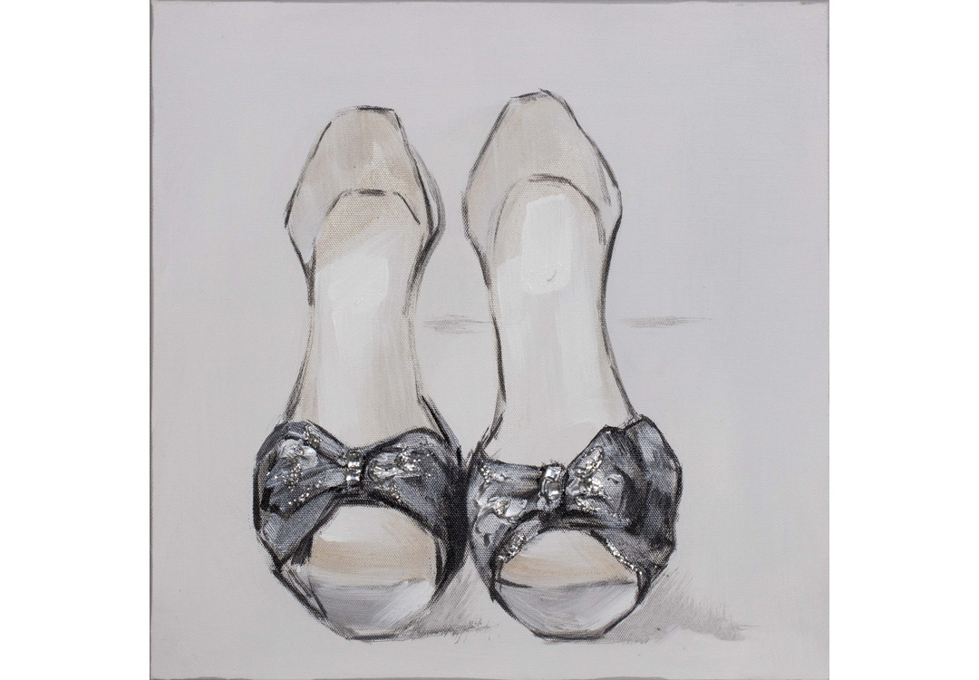 Unikat-Leinwandbild Pumps I Acryl auf Leinwand | 30 x 30 cm