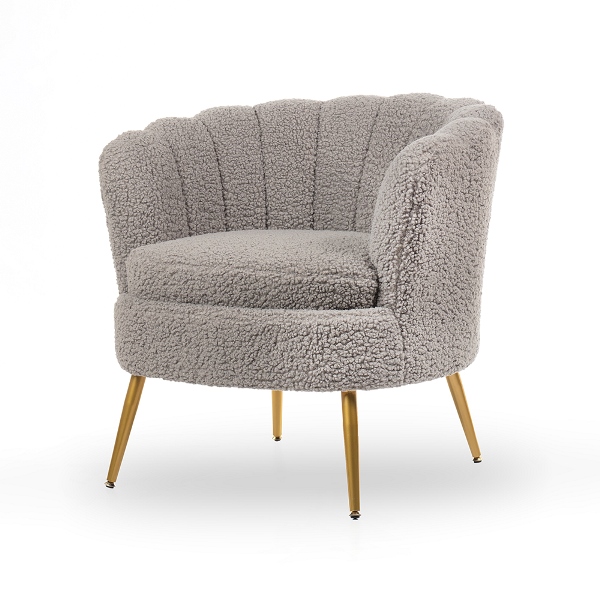 Sessel SMOOTH | Stoff grau | Metallfüße Sessel SMOOTH | Stoff grau | Metallfüße