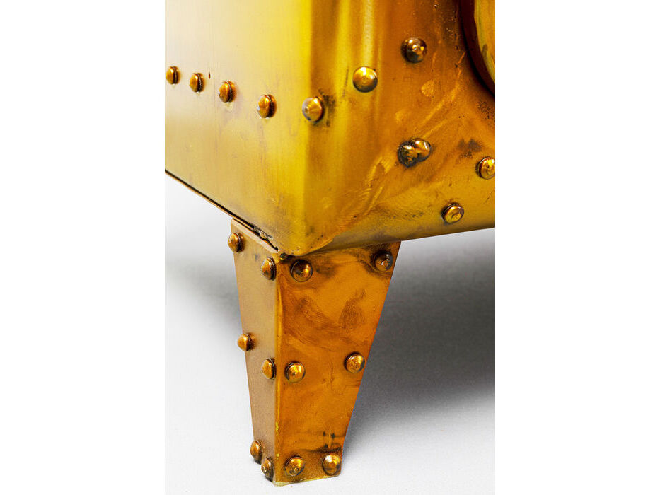 Schrank SAFE | Metall vintage gold | mit Regaleinteilung | BH: ca. 66 x 152 cm