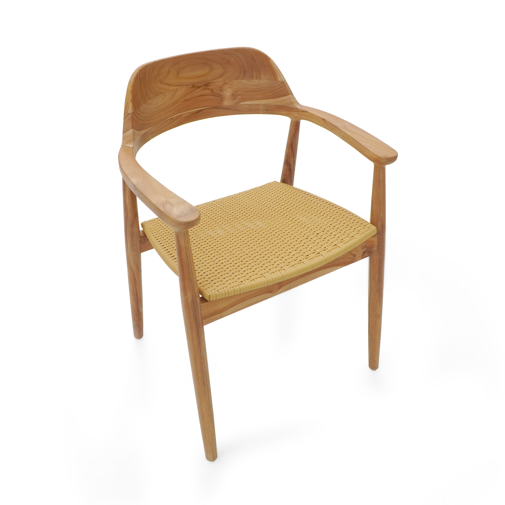 Gartenstuhl KENNEDY | Teakholz | Poly-Rattan natur